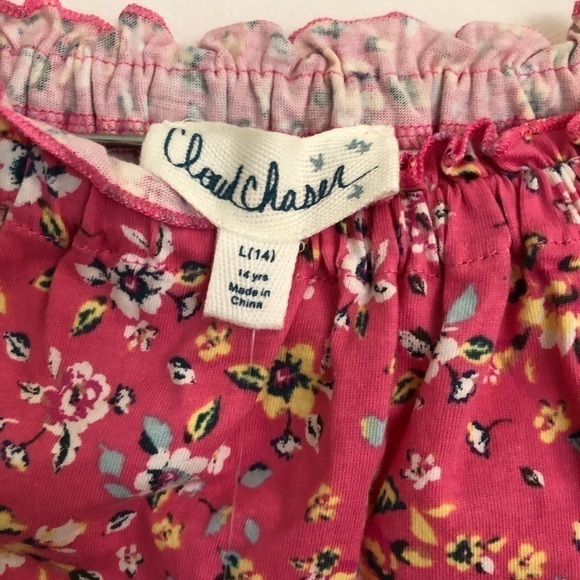 Cloud Chaser Nordstrom Pink Floral Top L 14 - Picture 3 of 7